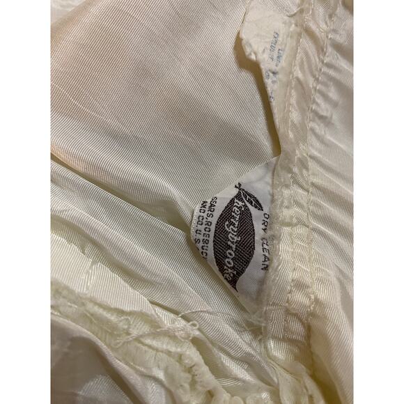 vintage 1960s white sequin and chiffon gown xs iridescent prom wedding formal 60 - Picture 10 of 12